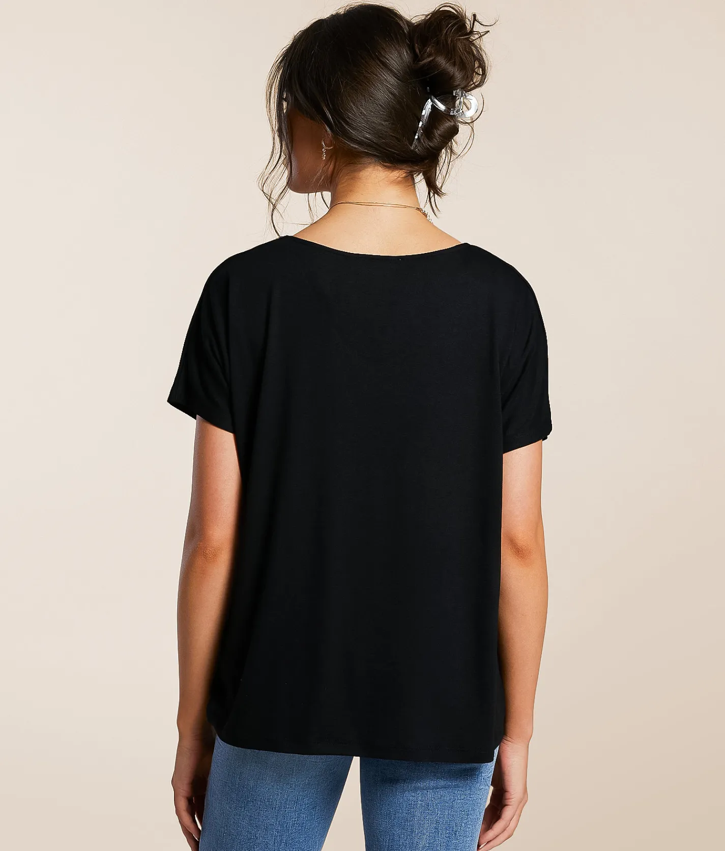 Double Zero Dolman Top Black Outlet
