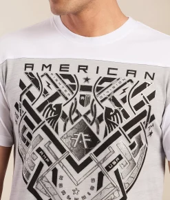 American Fighter Dolton T-Shirt Heather Grey White Outlet