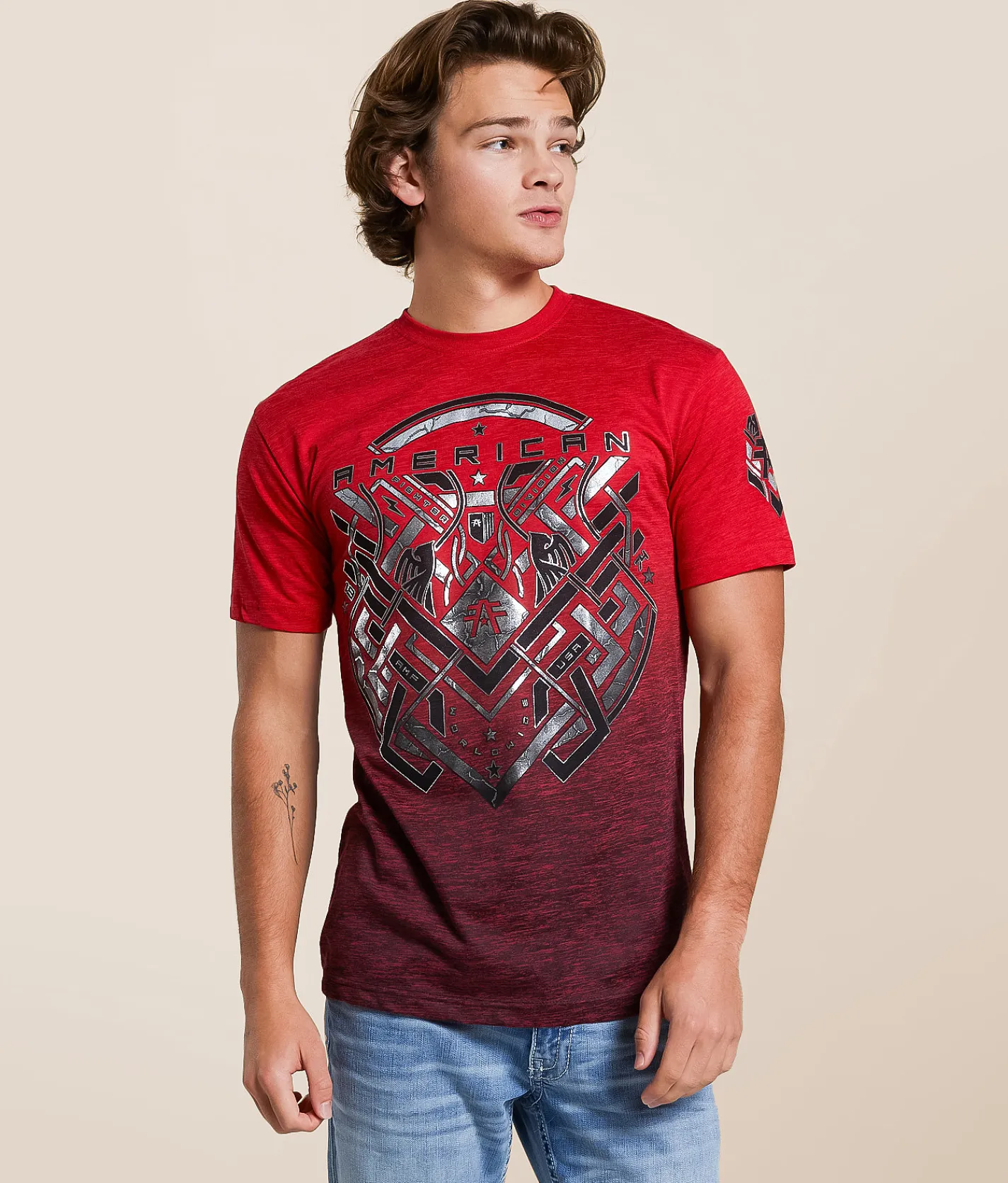 American Fighter Dolton T-Shirt Cherry DK Cherry Tetris Sale