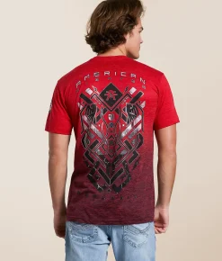 Tops | American Fighter Dolton T-Shirt Cherry DK Cherry Tetris