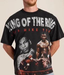 Graphic T-Shirts | ID Supply Co. Domination Mike Tyson T-Shirt Washed Black