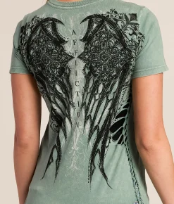 Tops | Affliction Donnington T-Shirt Deep Sea Lava Wash