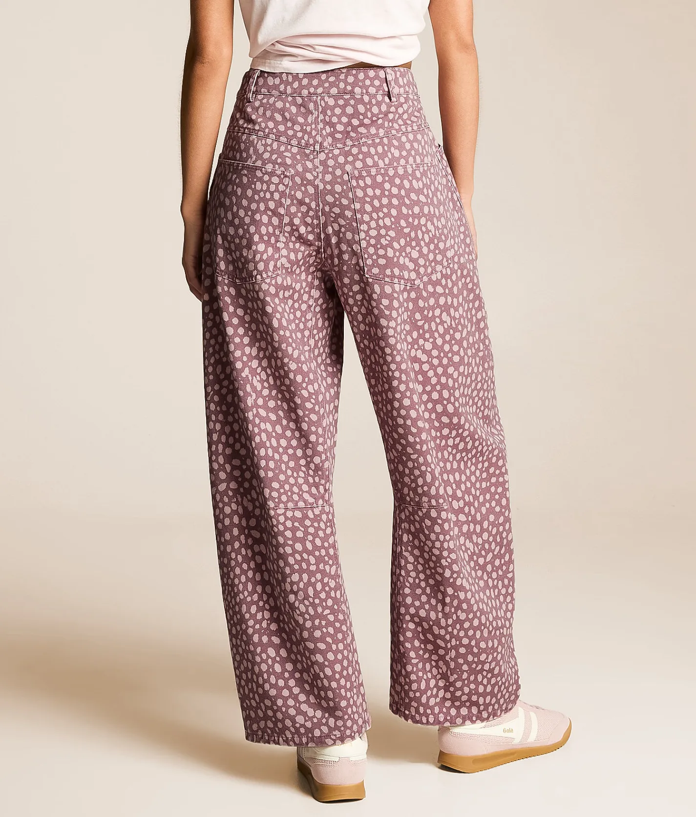 Bottoms | Peach Love California Dot Barrel Pant Dk Mauve