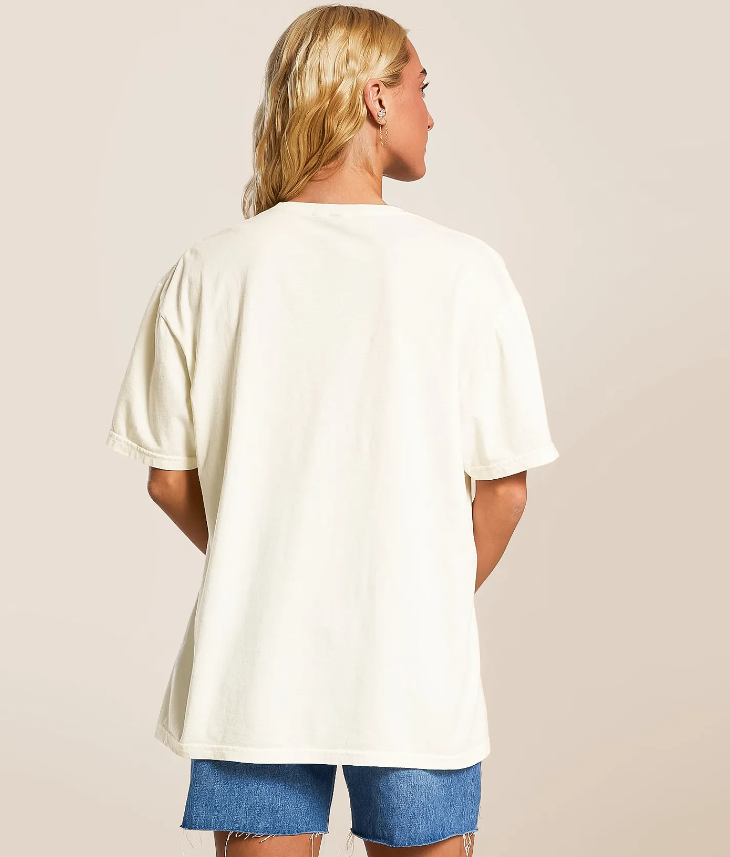 Tops | PHILCOS Do The Dew Oversized T-Shirt Natural