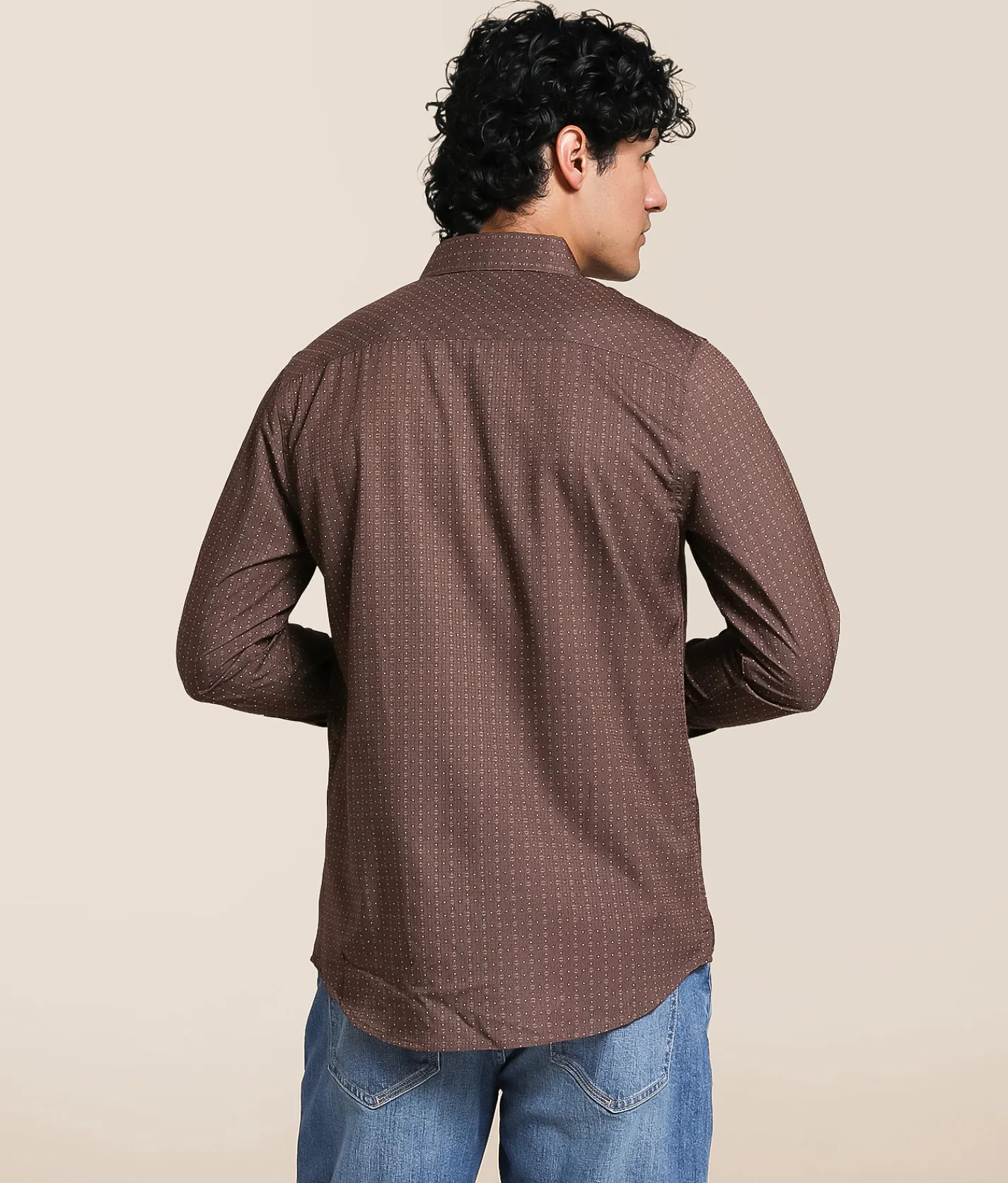 Tops | J.B. Holt Dot Ripstop Standard Stretch Shirt Burgundy