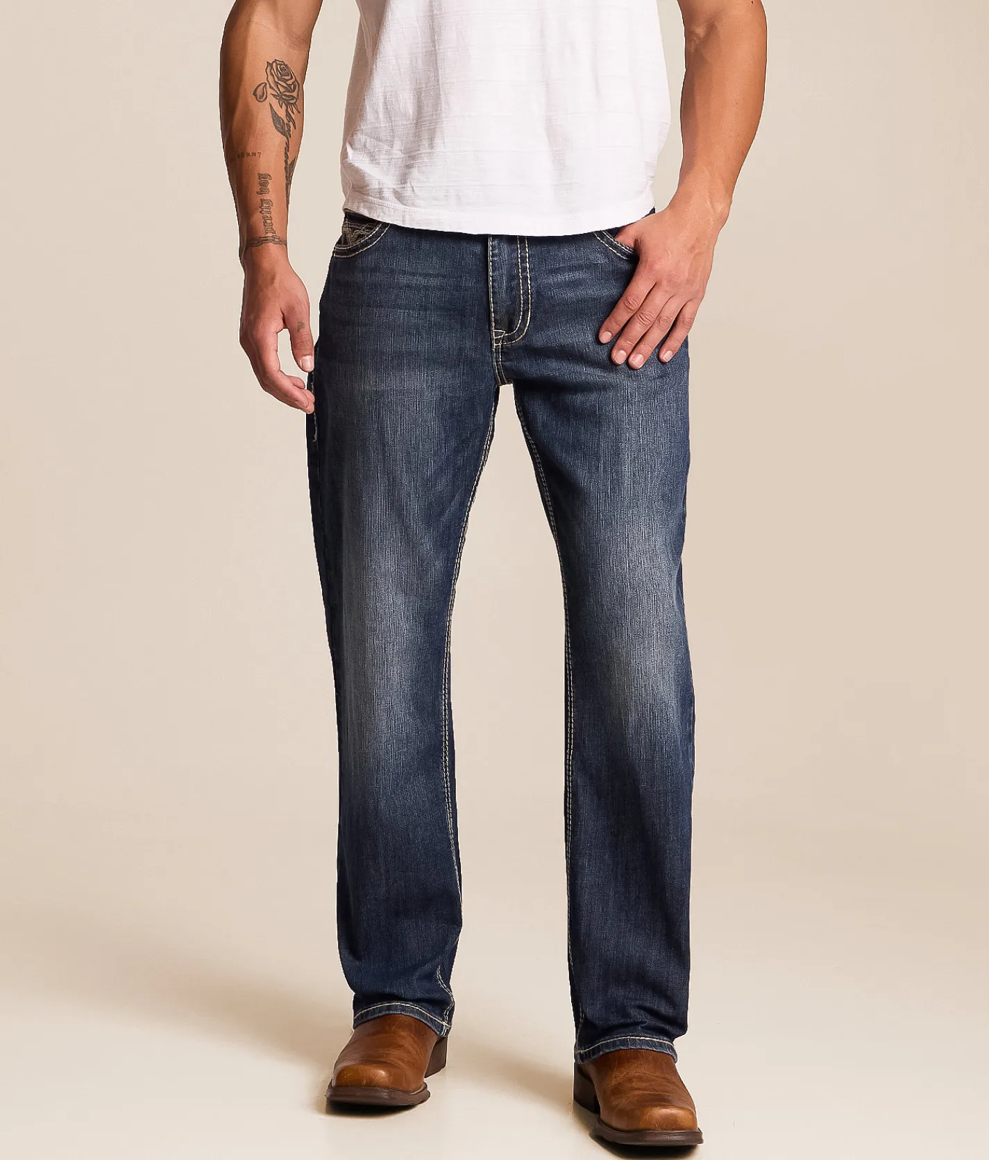 Bottoms|Jeans | Rock & Roll Denim Double Barrel Straight Stretch Jean Dark Vintage 201