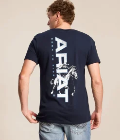 Ariat Double Break T-Shirt Navy Ink Hot