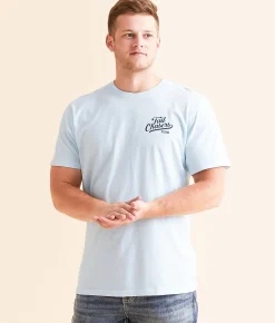 Graphic T-Shirts | Tail Chasers Club Double D's T-Shirt Chambray Pigment Dye
