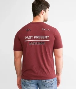 Graphic T-Shirts | RVCA Double Flip Sport T-Shirt Oxblood Sport