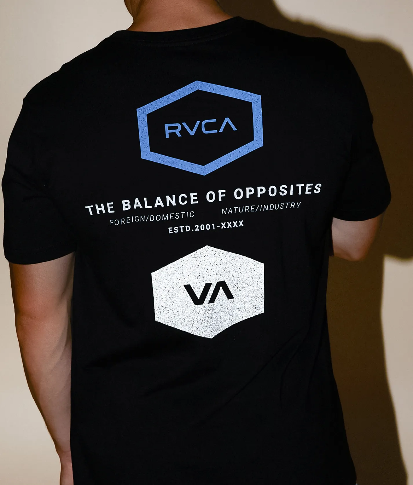 RVCA Double Hex Mirror T-Shirt Black Discount