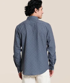 Tops | J.B. Holt Double Print Athletic Performance Stretch Shirt Asphalt