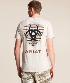Tops|Graphic T-Shirts | Ariat Double Shield T-Shirt Silver Birch