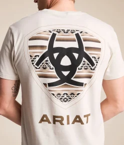 Tops|Graphic T-Shirts | Ariat Double Shield T-Shirt Silver Birch