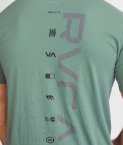 Graphic T-Shirts | RVCA Double Split Sport T-Shirt Old Sage Sport