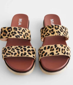 Shoes | Mia Double Strap Sandal Tan Brown