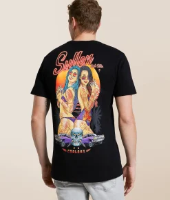 Tops|Graphic T-Shirts | Sullen Double Trouble T-Shirt Jet Black