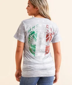American Fighter Downey T-Shirt White Multi Discount