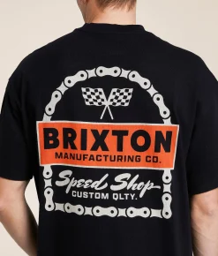 Graphic T-Shirts | Brixton Drayton T-Shirt Black Classic Wash