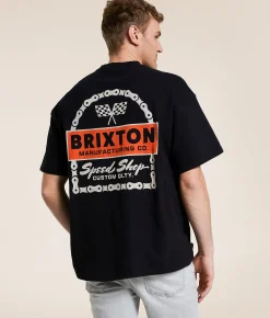 Graphic T-Shirts | Brixton Drayton T-Shirt Black Classic Wash