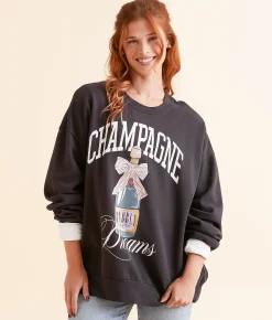 Z Supply Dreams Sunday Pullover Black Sands Best