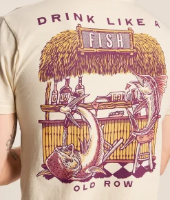 Old Row Drink Like A Fish T-Shirt Ivory Online
