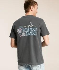 Old Row Drinks On The Links T-Shirt Pepper New