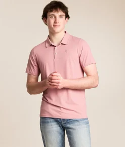 Hooey Drive Cowboy Golf Performance Polo Pink Discount