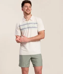Tops | Hooey Drive Cowboy Golf Performance Polo Cream Aztec