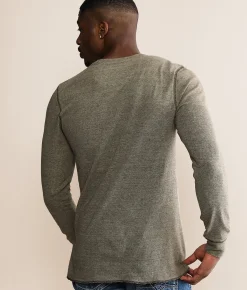 Tops | Reclaim Drop Needle Thermal Cobble Stone Chocolate