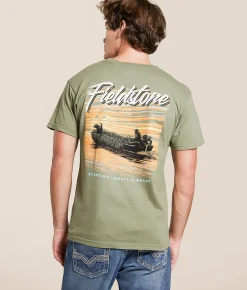 Fieldstone Duck Boat T-Shirt Deep Lichen Green Discount