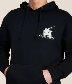 Old Row Duck Dog 80s Camo Hooded Sweatshirt Black Outlet