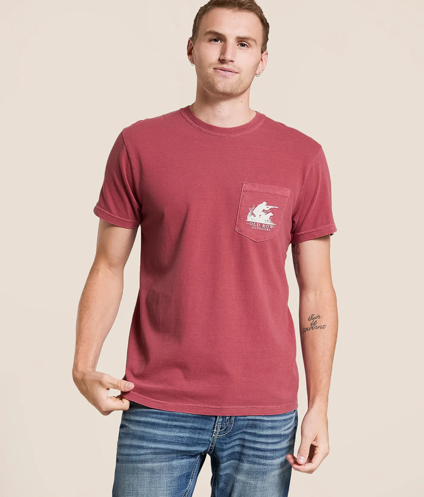Old Row Duck Dog T-Shirt Brick Best