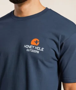 Honey Hole® Duck Dog T-Shirt Harbor Blue Outlet