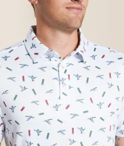 Tops | BURLEBO Ducks & Shells Performance Polo Ducks And Shells