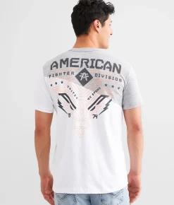 Graphic T-Shirts | American Fighter Dugger T-Shirt White Grey