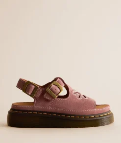 Dr. Martens Dunnet Flower Leather Sandal Dusty Rose Clearance