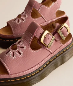 Dr. Martens Dunnet Flower Leather Sandal Dusty Rose Clearance