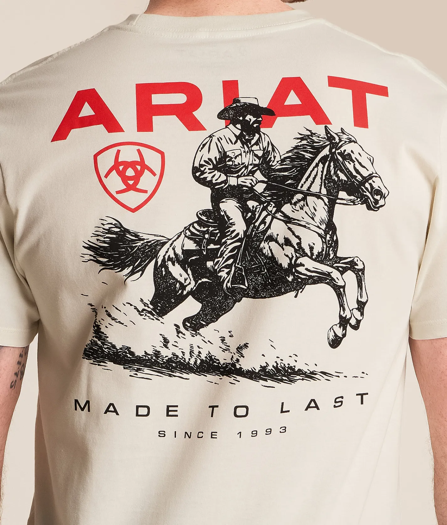 Tops|Graphic T-Shirts | Ariat Dust Drifter T-Shirt Silver Birch