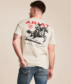 Tops|Graphic T-Shirts | Ariat Dust Drifter T-Shirt Silver Birch