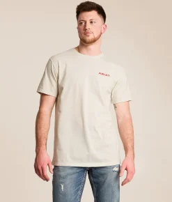 Tops|Graphic T-Shirts | Ariat Dust Drifter T-Shirt Silver Birch