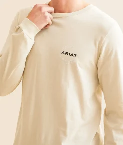 Graphic T-Shirts | Ariat Dustry Ridge Hex T-Shirt Natural
