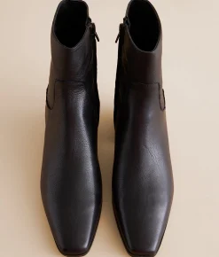 Shoes | Steve Madden Dusty Low Heel Ankle Boot Black Leather