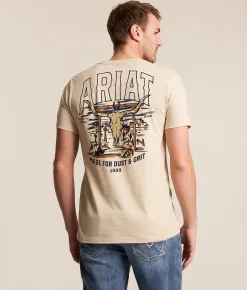 Tops|Graphic T-Shirts | Ariat Dusty Ranch T-Shirt Natural