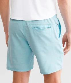 Bottoms|Shorts | Departwest Dwiggins Marled Stretch Walkshort Bachelor Button