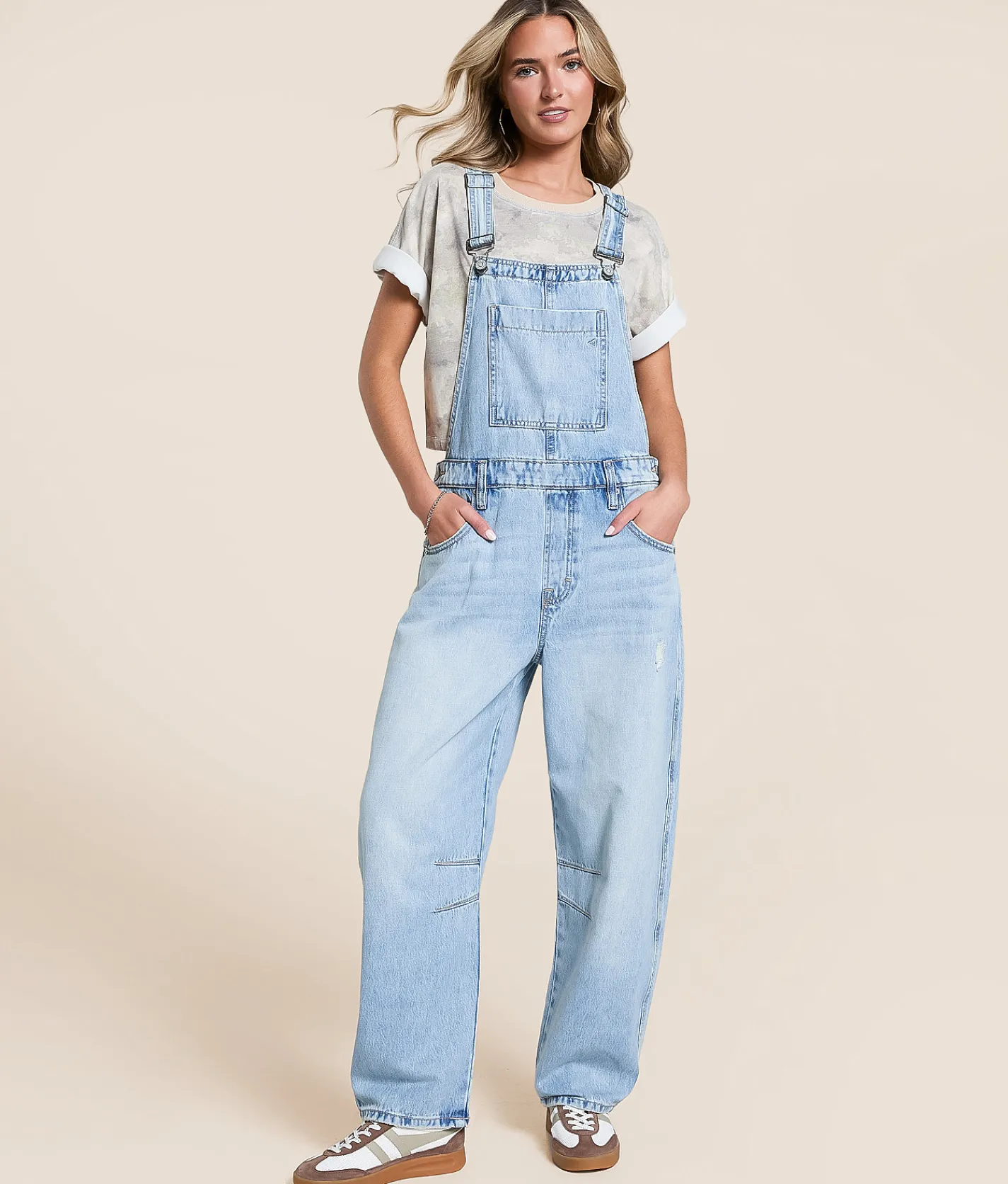 HIDDEN Dylan Barrel Denim Overalls Half Moon Bay Outlet