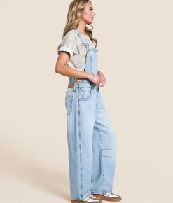 HIDDEN Dylan Barrel Denim Overalls Half Moon Bay Outlet