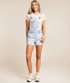 HIDDEN Dylan Denim Stretch Overall Short Oxnard Shores Best