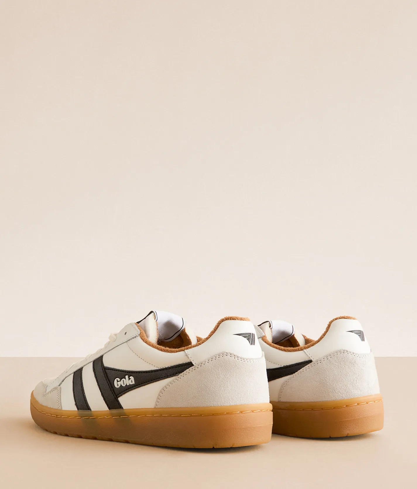 Gola® Eagle 86 Leather Sneaker White Black Tobacco Gum