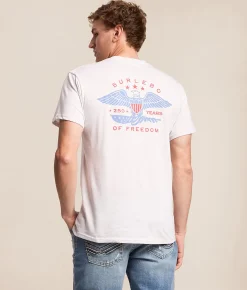 BURLEBO Eagle Outdoors T-Shirt Heather Oatmeal Discount