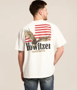 Tops|Graphic T-Shirts | Howitzer Eagle T-Shirt Antique White